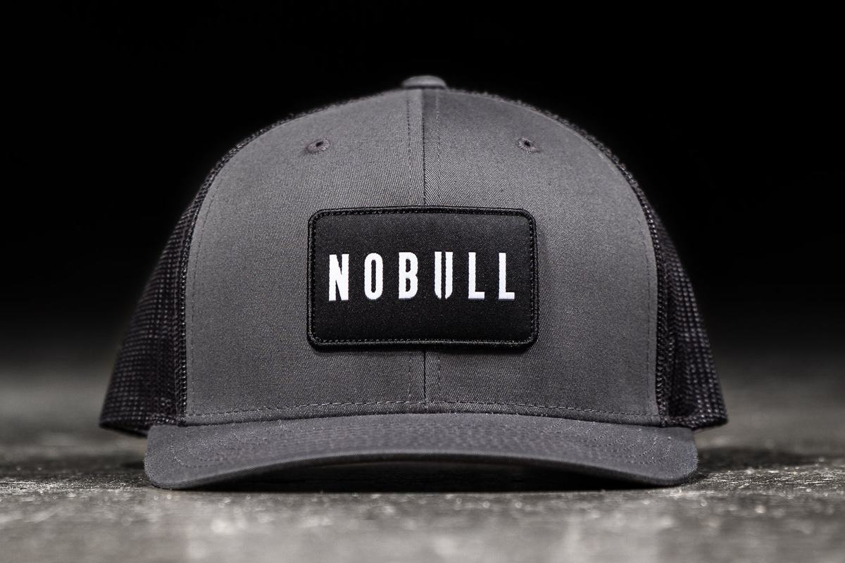 Nobull Curved-Brim Trucker Men's Hats Dark Grey Black | Australia (NB0216)